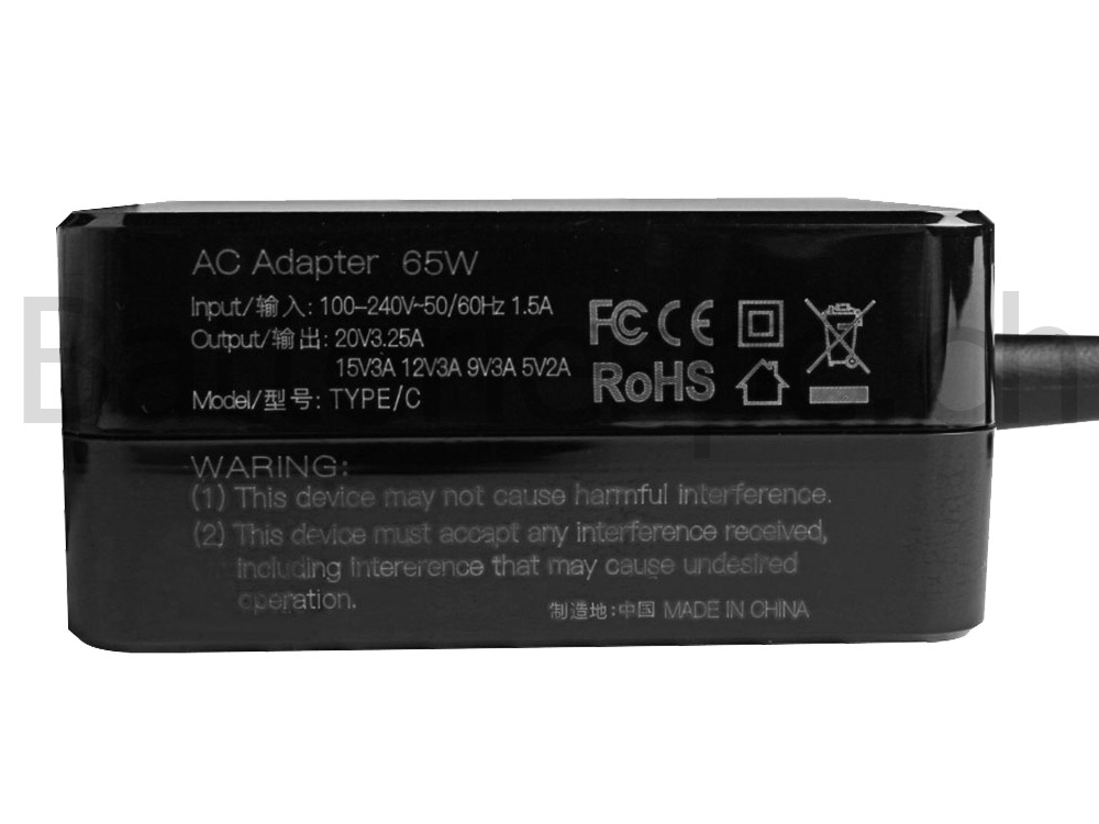 65W USB-C AC Adaptateur Chargeur HP ProBook 450 G6 5PQ56EA